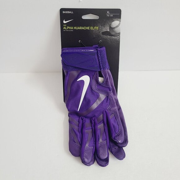 Nike Alpha Huarache Elite Batting Gloves CV0696-552 Size XL Purple